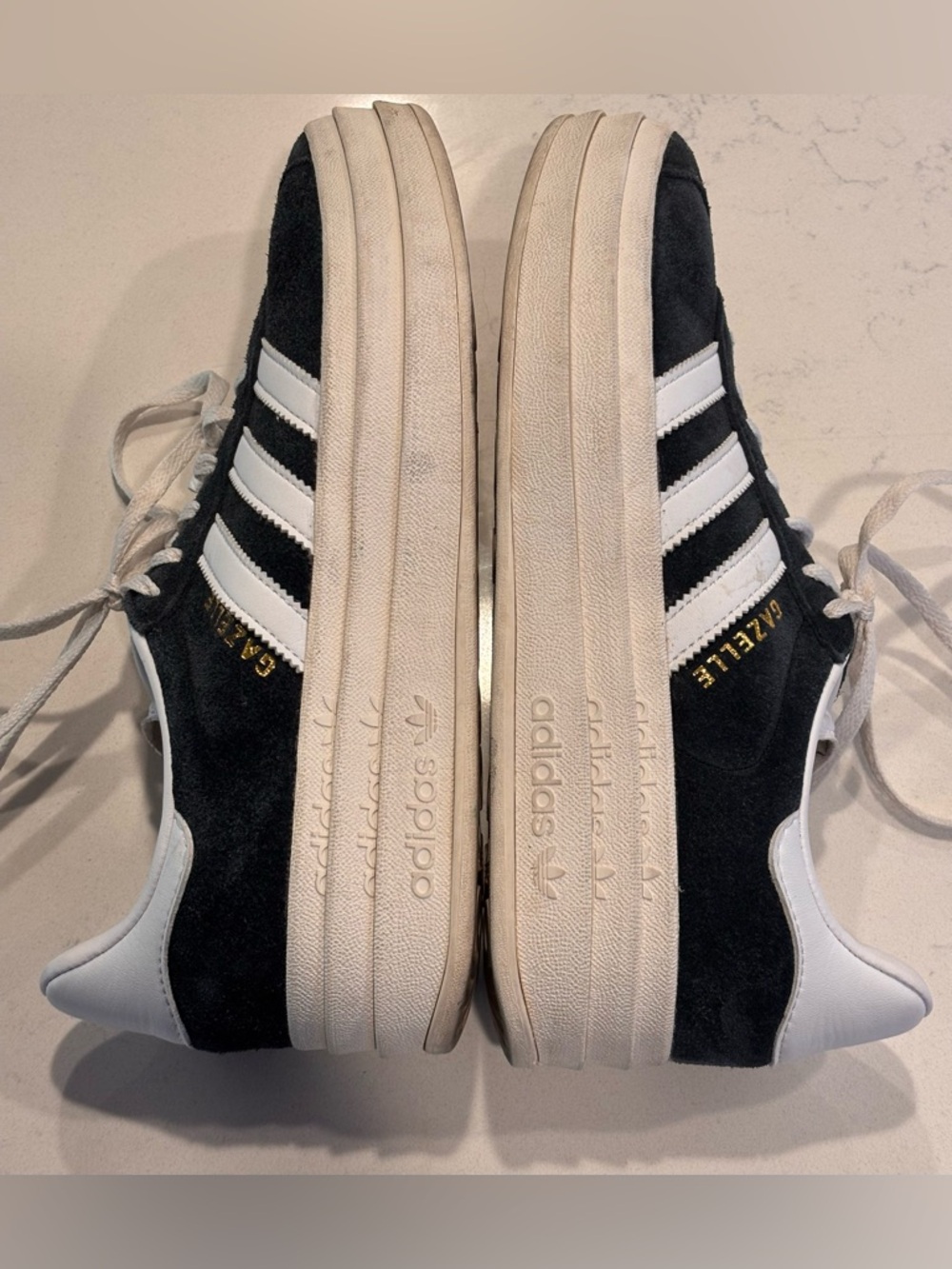 adidas Women’s Size 8.5 Gazelle Bold Navy Suede Sneakers 3 Layer - Picture 7 of 11